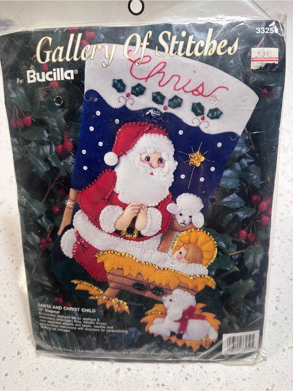 Bucilla Santa and Christ Child stocking kit